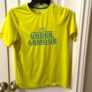 Boys Under Armour yellow t-shirt